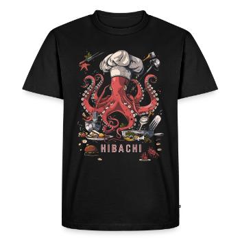 Hibachi Teppanyaki Bbq Cuisine japonaise - T-shirt Premium bio Homme - noir - Devant - Nico (187cm)