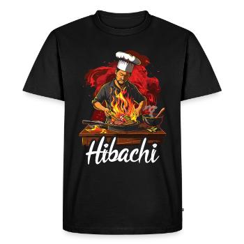 Hibachi Teppanyaki Bbq Cuisine japonaise - T-shirt Premium bio Homme - noir - Devant - Nico (187cm)