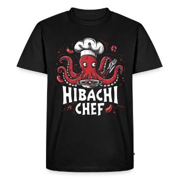 Hibachi Teppanyaki Bbq Cuisine japonaise - T-shirt Premium bio Homme - noir - Devant - Nico (187cm)