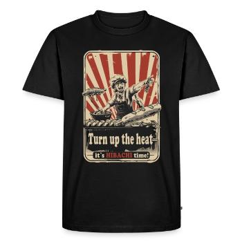 Hibachi Teppanyaki Bbq Cuisine japonaise - T-shirt Premium bio Homme - noir - Devant - Nico (187cm)