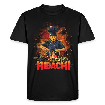 Hibachi Teppanyaki Bbq Cuisine japonaise - T-shirt Premium bio Homme - noir - Devant - Nico (187cm)