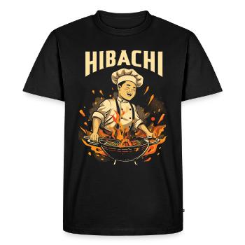 Hibachi Teppanyaki Bbq Cuisine japonaise - T-shirt Premium bio Homme - noir - Devant - Nico (187cm)