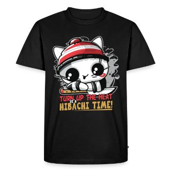 Hibachi Teppanyaki Bbq Cuisine japonaise - T-shirt Premium bio Homme - noir - Devant - Nico (187cm)