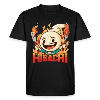 Hibachi Teppanyaki Bbq Cuisine japonaise - T-shirt Premium bio Homme - noir - Devant - Nico (187cm)