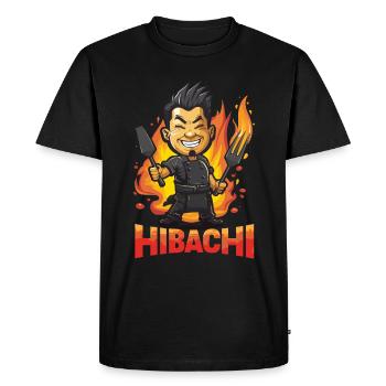 Hibachi Teppanyaki Bbq Cuisine japonaise - T-shirt Premium bio Homme - noir - Devant - Nico (187cm)