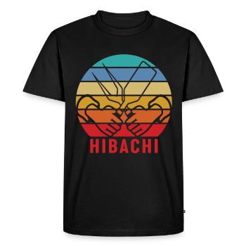 Hibachi Teppanyaki Bbq Cuisine japonaise - T-shirt Premium bio Homme - noir - Devant - Nico (187cm)