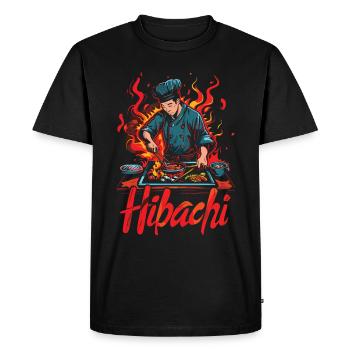 Hibachi Teppanyaki Bbq Cuisine japonaise - T-shirt Premium bio Homme - noir - Devant - Nico (187cm)
