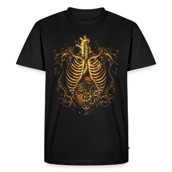 Steampunk Anatomie Steampunk Mécanique - T-shirt Premium bio Homme - noir - Devant - Nico (187cm)