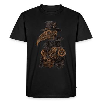 Steampunk Pestilence Plague Doctor - Männer Premium Bio T-Shirt - Schwarz - Vorne - Nico (187cm)