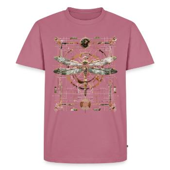 Libellule steampunk - T-shirt Premium bio Homme - mauve - Devant - Nico (187cm)