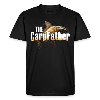 Pêche à la carpe « le Père de la Carpe » - T-shirt Premium bio Homme - noir - Devant - Nico (187cm)