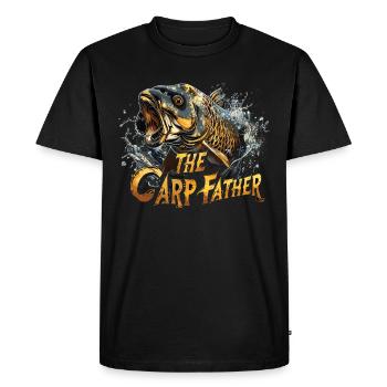 Pêche à la carpe « le Père de la Carpe » - T-shirt Premium bio Homme - noir - Devant - Nico (187cm)