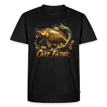 Pêche à la carpe « le Père de la Carpe » - T-shirt Premium bio Homme - noir - Devant - Nico (187cm)