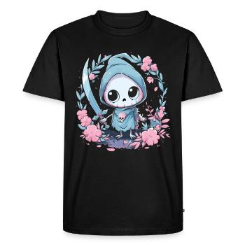 Kawaii Faucheur Pastel Goth Mignon Anime - T-shirt Premium bio Homme - noir - Devant - Nico (187cm)