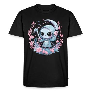 Kawaii Faucheur Pastel Goth Mignon Anime - T-shirt Premium bio Homme - noir - Devant - Nico (187cm)