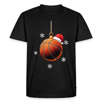 JOYEUX NOËL BASKET-BALL - T-shirt Premium bio Homme - noir - Devant - Nico (187cm)
