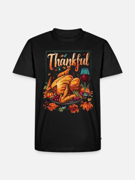 Grateful Gobble Wobble Thanksgiving - T-shirt Premium bio Homme - noir
