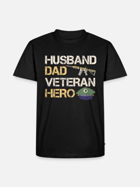 Veteran Medicated Dysfunctional - Männer Premium Bio T-Shirt - Schwarz