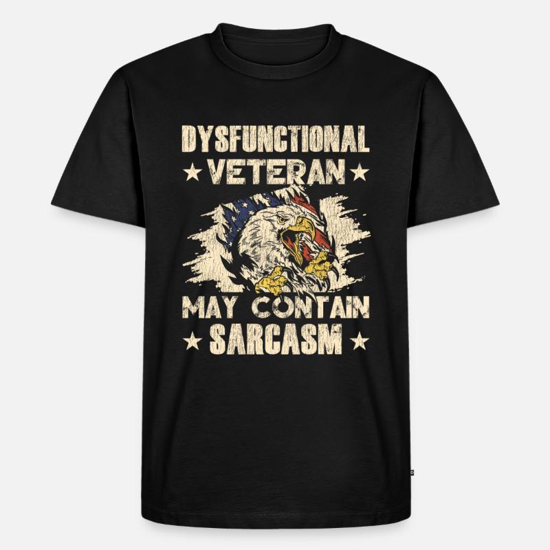 Vétéran Médicamenté Dysfonctionnel - T-shirt Premium bio Homme - noir