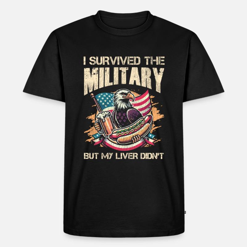 Veteran Medicated Dysfunctional - Männer Premium Bio T-Shirt - Schwarz