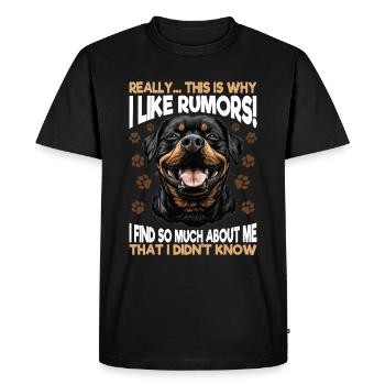 Funny Rottweiler Lover Dog Owner - Men's Premium Organic T-Shirt - black - Front - Nico (187cm)