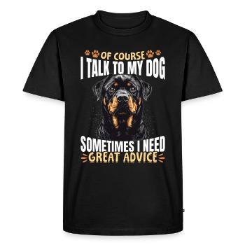 Funny Rottweiler Lover Dog Owner - Men's Premium Organic T-Shirt - black - Front - Nico (187cm)