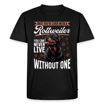 Funny Rottweiler Lover Dog Owner - Men's Premium Organic T-Shirt - black - Front - Nico (187cm)