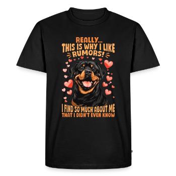 Funny Rottweiler Lover Dog Owner - Men's Premium Organic T-Shirt - black - Front - Nico (187cm)