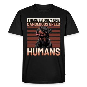 Funny Rottweiler Lover Dog Owner - Men's Premium Organic T-Shirt - black - Front - Nico (187cm)