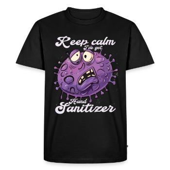 Hand sanitizer Hand washing - Men's Premium Organic T-Shirt - black - Front - Nico (187cm)