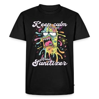 Hand sanitizer Hand washing - Men's Premium Organic T-Shirt - black - Front - Nico (187cm)
