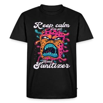 Hand sanitizer Hand washing - Men's Premium Organic T-Shirt - black - Front - Nico (187cm)