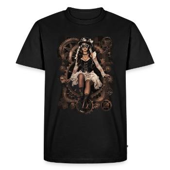 Belles femmes Steampunk Amant - T-shirt Premium bio Homme - noir - Devant - Nico (187cm)