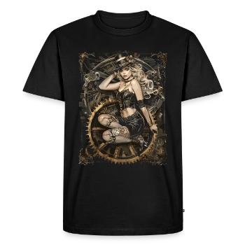 Belles femmes Steampunk Amant - T-shirt Premium bio Homme - noir - Devant - Nico (187cm)