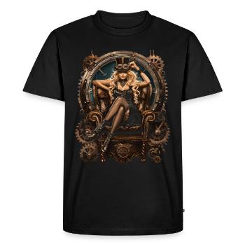 Belles femmes Steampunk Amant - T-shirt Premium bio Homme - noir - Devant - Nico (187cm)