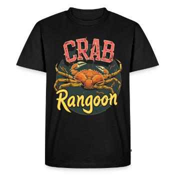 RF Nourriture Chinoise Crabe Rangoon Mème Drôle - T-shirt Premium bio Homme - noir - Devant - Nico (187cm)