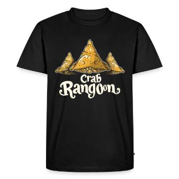 RF Nourriture Chinoise Crabe Rangoon Mème Drôle - T-shirt Premium bio Homme - noir - Devant - Nico (187cm)