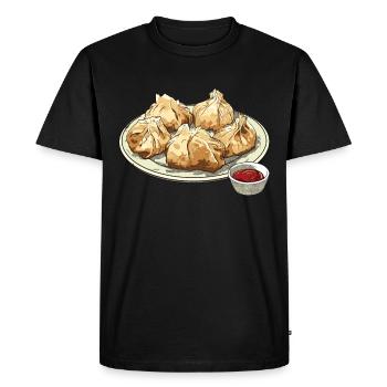RF Nourriture Chinoise Crabe Rangoon Mème Drôle - T-shirt Premium bio Homme - noir - Devant - Nico (187cm)