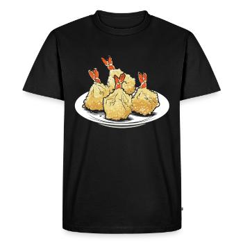 RF Nourriture Chinoise Crabe Rangoon Mème Drôle - T-shirt Premium bio Homme - noir - Devant - Nico (187cm)