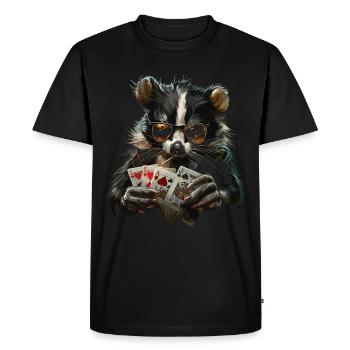 Cribbage Graphic Funny Cribbage Player - Men's Premium Organic T-Shirt - black - Front - Nico (187cm)
