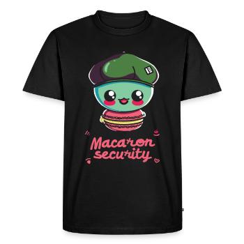 Macaron lovers Macaron Baker - Men's Premium Organic T-Shirt - black - Front - Nico (187cm)