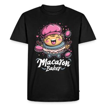 Macaron lovers Macaron Baker - Men's Premium Organic T-Shirt - black - Front - Nico (187cm)