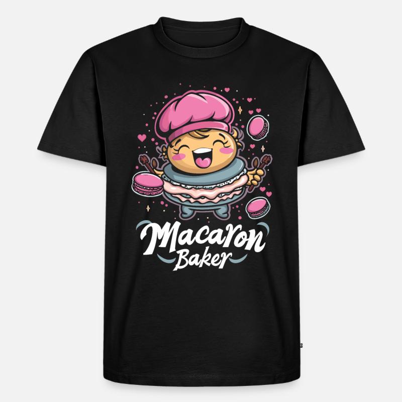 Macaron lovers Macaron Baker - Men's Premium Organic T-Shirt - black