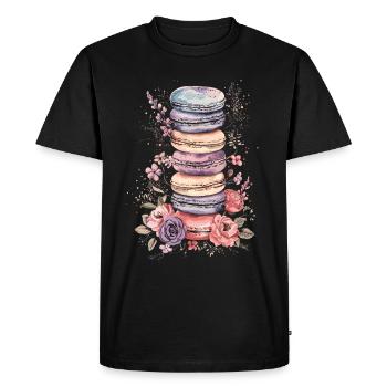 Macaron lovers Macaron Baker - Men's Premium Organic T-Shirt - black - Front - Nico (187cm)
