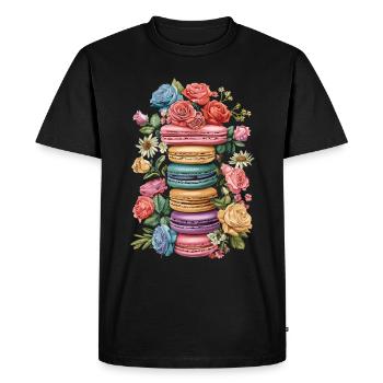 Macaron lovers Macaron Baker - Men's Premium Organic T-Shirt - black - Front - Nico (187cm)