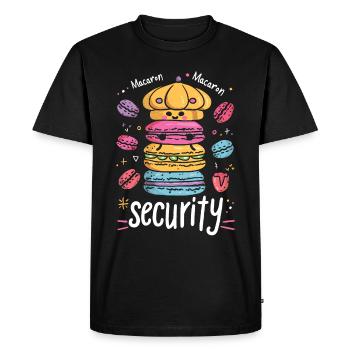 Macaron lovers Macaron Baker - Men's Premium Organic T-Shirt - black - Front - Nico (187cm)