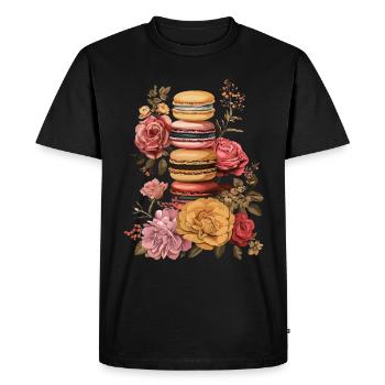 Macaron lovers Macaron Baker - Men's Premium Organic T-Shirt - black - Front - Nico (187cm)