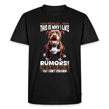 Propriétaire de chien Pitbull Terrier - T-shirt Premium bio Homme - noir - Devant - Nico (187cm)