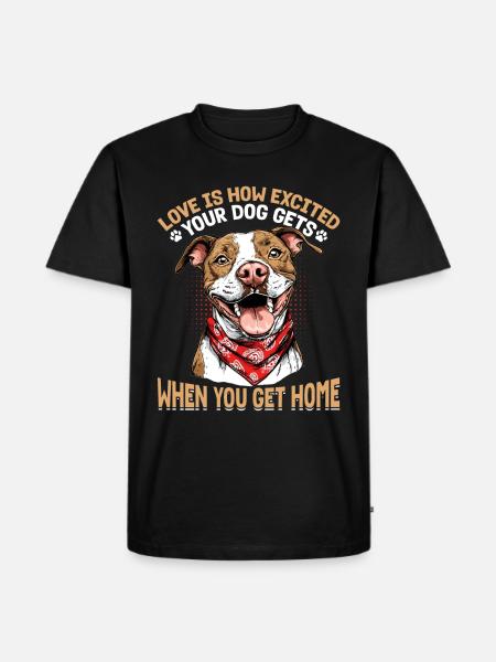 Pitbull Terrier Dog Owner - Männer Premium Bio T-Shirt - Schwarz