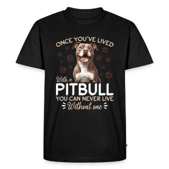 Propriétaire de chien Pitbull Terrier - T-shirt Premium bio Homme - noir - Devant - Nico (187cm)